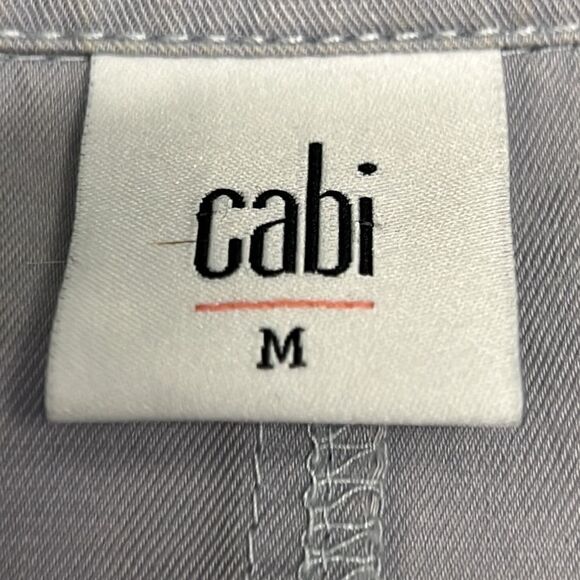 cabi  Tanner Linen Trench Coat Light Blue/Purple Silver Lake Medium #5296 - Picture 14 of 16